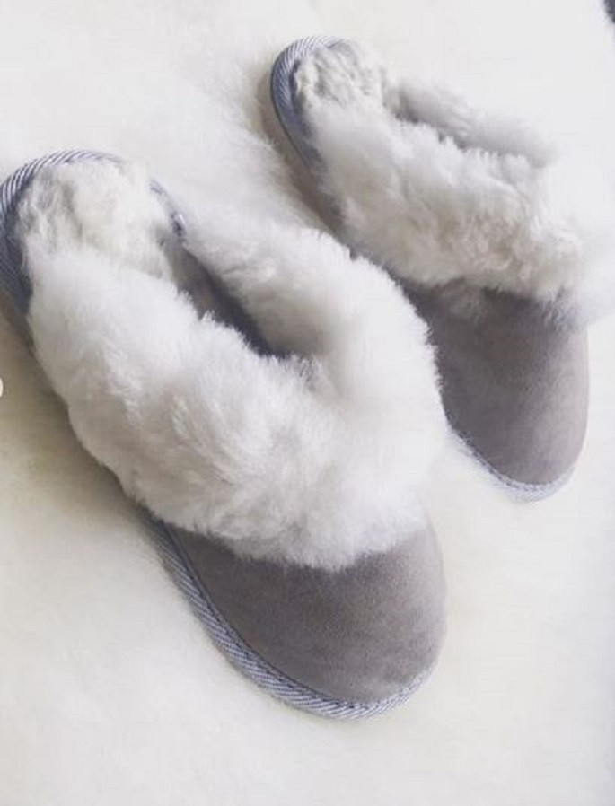 Women's Open Irish Sheepskin Slippers 