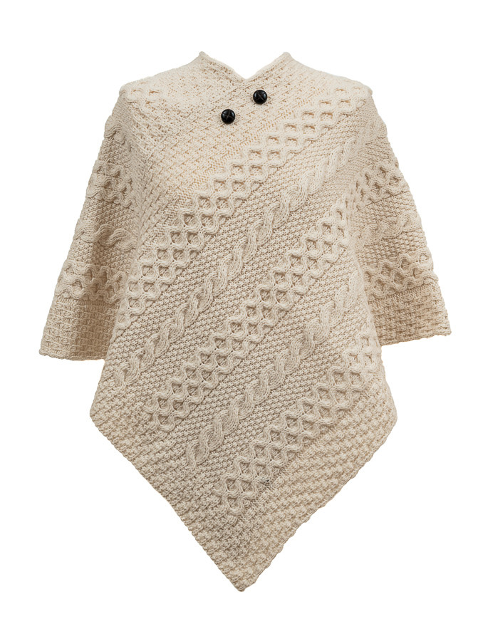 O'Connell Clan Aran Poncho | Aran Sweater Market