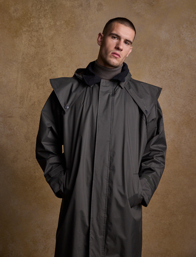 Jack Murphy Donegal Mens Waterproof Full Length Coat Olive