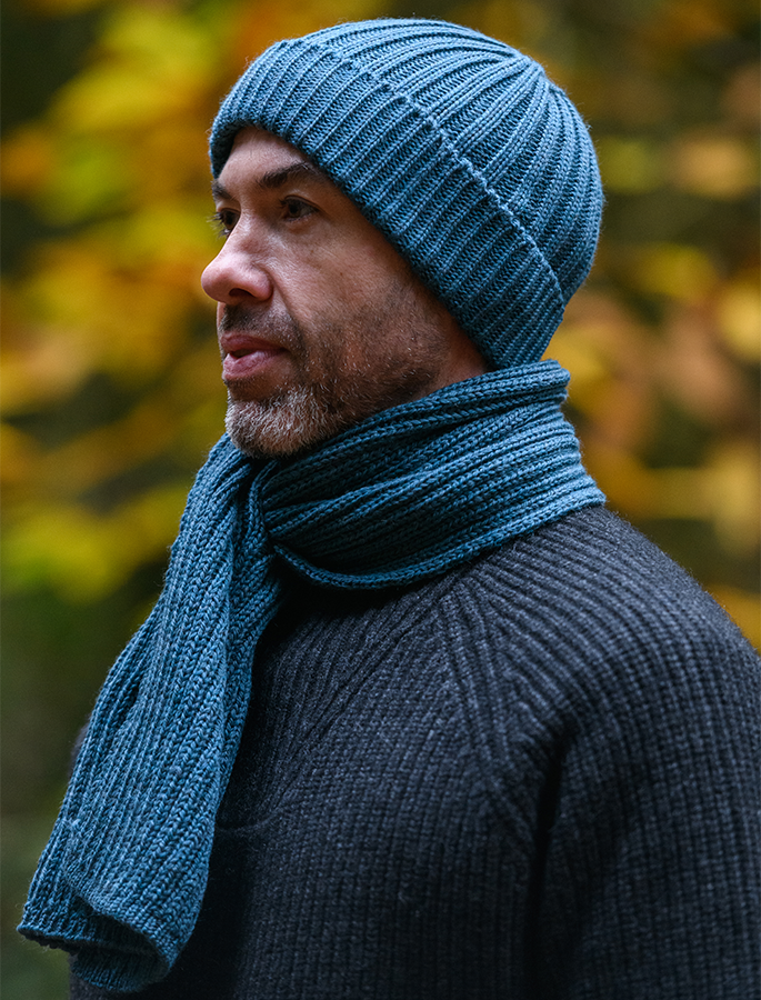 Men's Ribbed Super Soft Merino Wool Hat from Aran Sweater Market