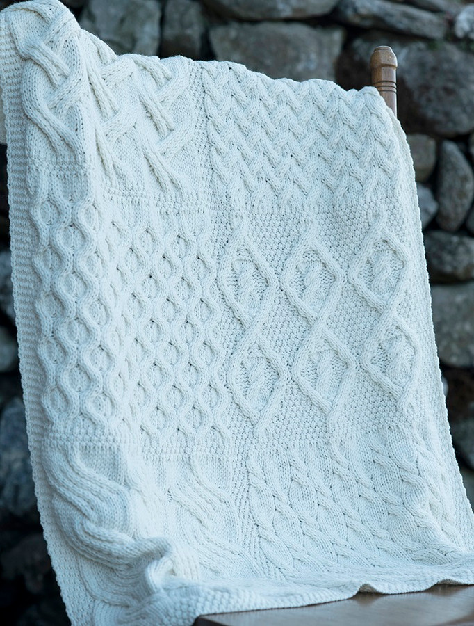 Irish knit 2025 baby blanket pattern