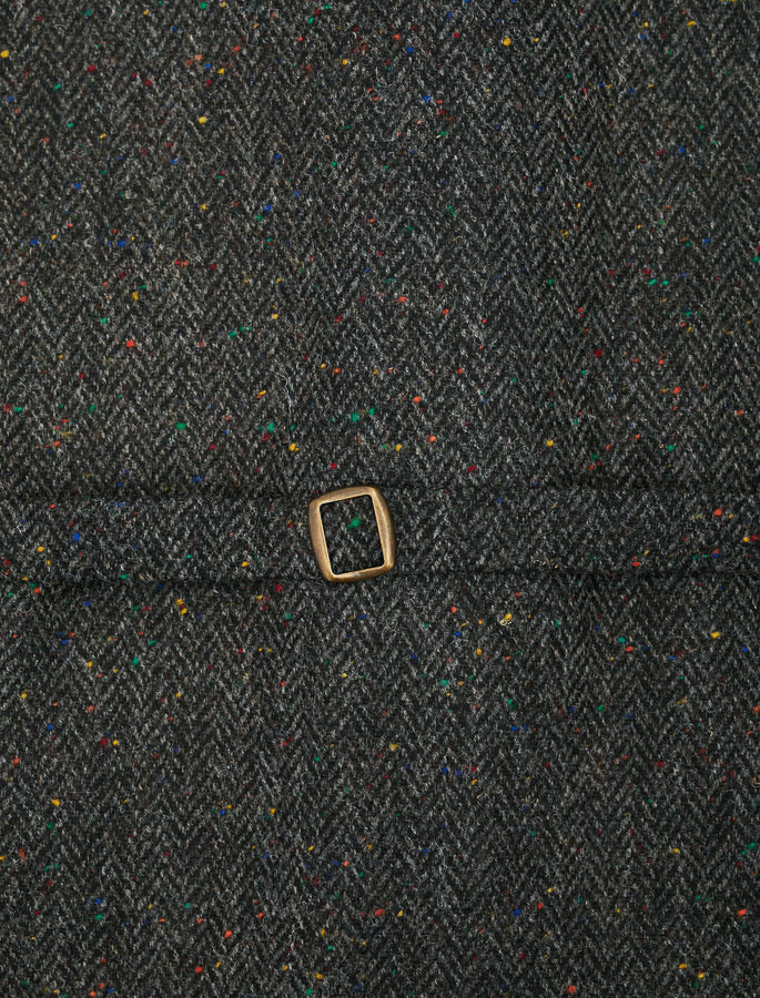 Donegal Tweed Waistcoat - Charcoal Fleck | Aran Sweater Market