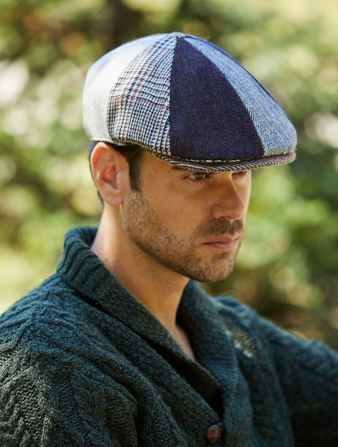 Donegal Tweed 8 Piece Panel Cap - Patchwork