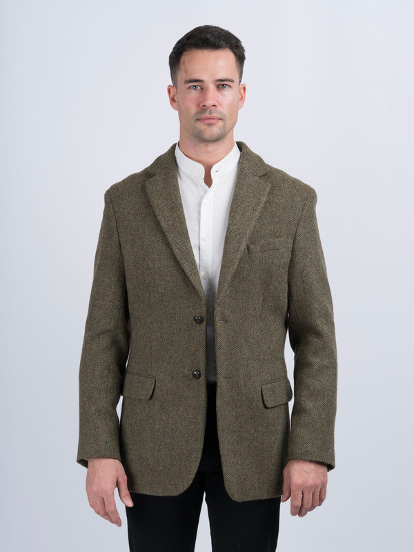 Moss Green Tweed Jacket | Aran Sweater Market