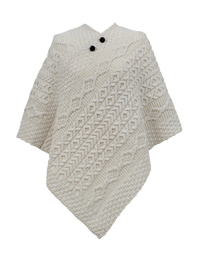 Wilson Clan Aran Poncho From The Aran Sweater Market