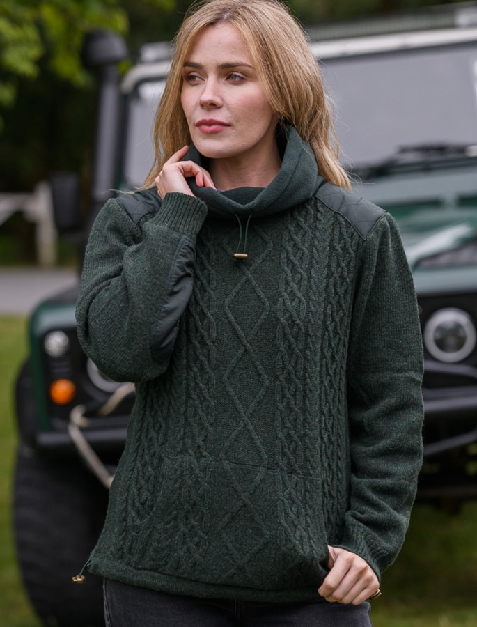 Cowl Neck Aran Sweater Aran Sweater Market