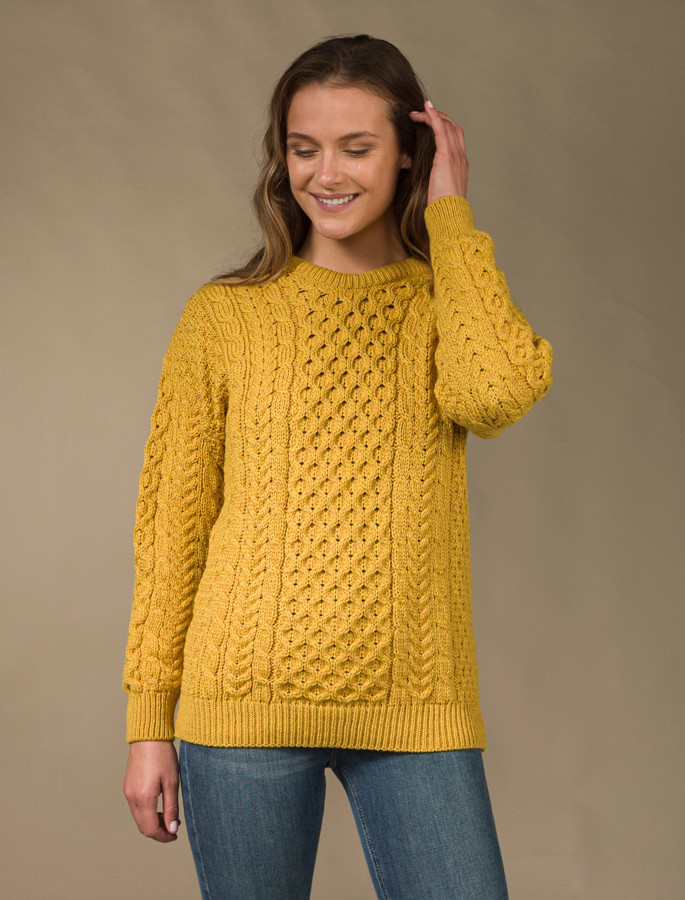 Aran Knit Poncho, 100% Merino Wool - Aran Sweaters Direct