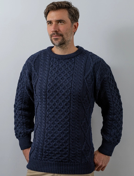 Cable Knit M And S Mens Knitwear Cable-knit Cotton-blend Sweater