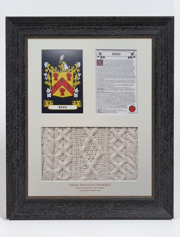 Reed Clan Aran & History Display | Original Reed Name Pattern