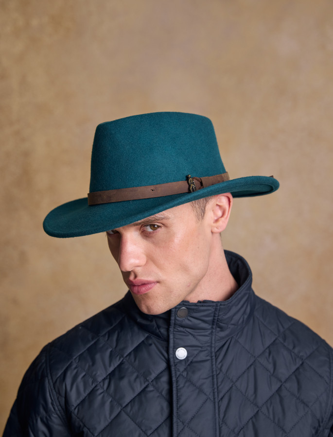 Men's Boston Jack Wool Felt Hat Green Teal