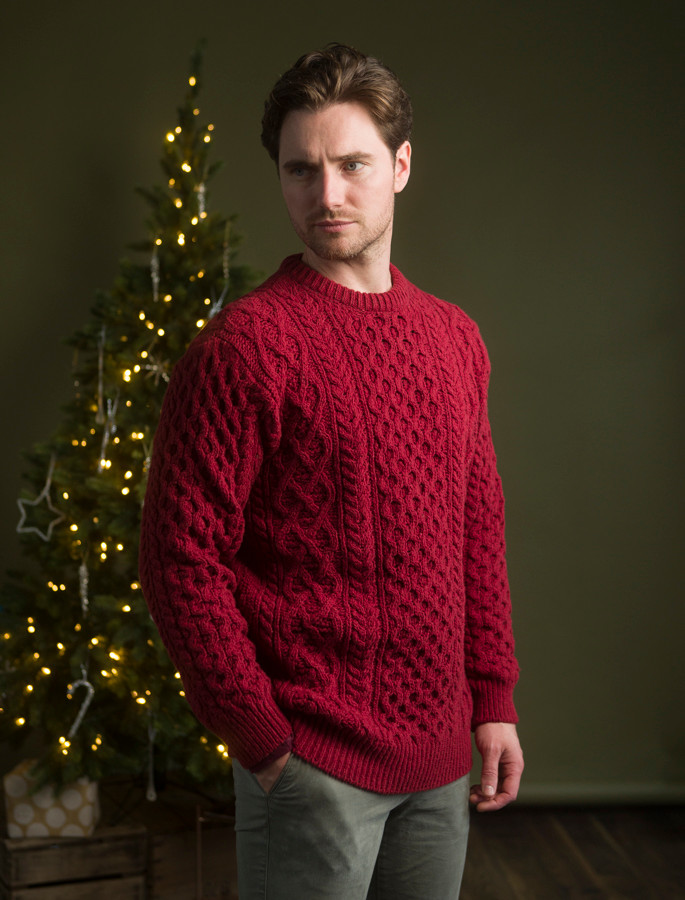Aran Sweater Market Heavyweight Merino Wool Aran Sweater