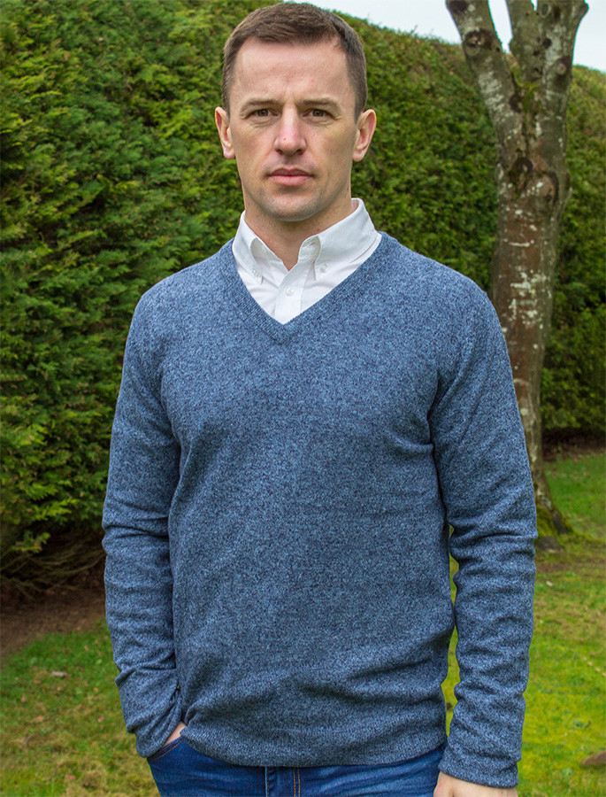 Mens Lambswool V-Neck Sweater | Aran Sweater Market