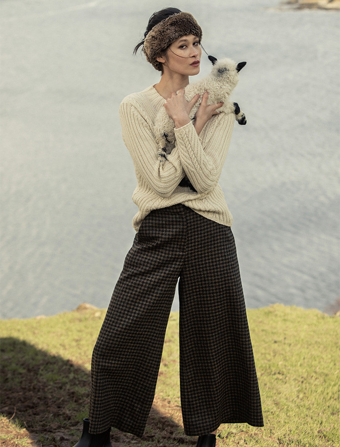 Enya Tweed Culottes - Earth Check | Aran Sweater Market
