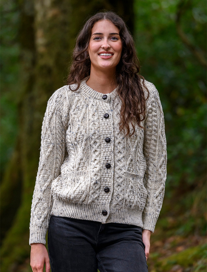 L‎ad‎ie‎s Classic Heritage Aran Cardigan Aran Sweater Market
