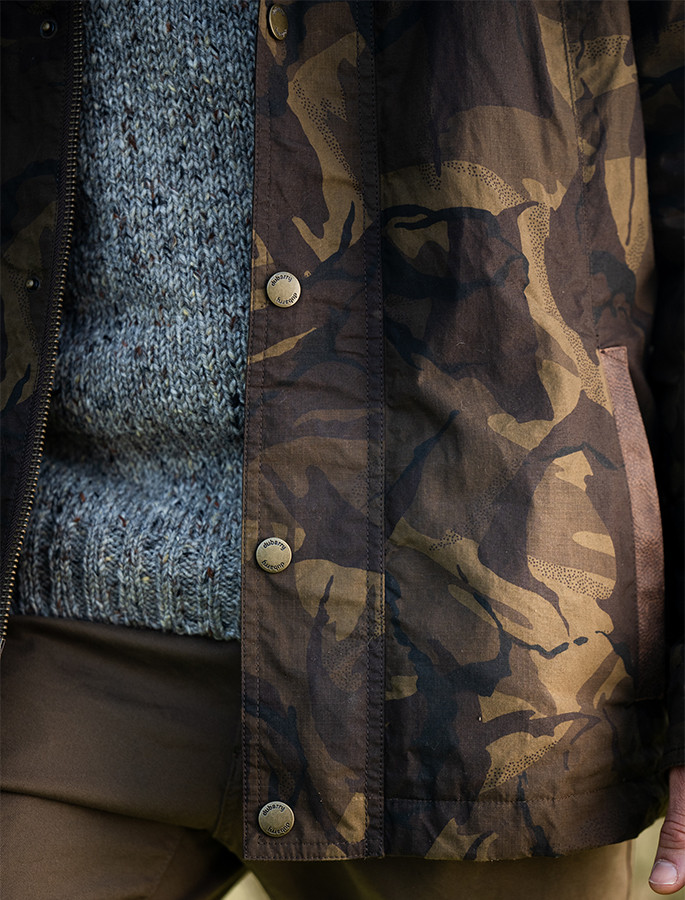 Carrickfergus Men's Limited Edition Wax Jacket - Brown Camo