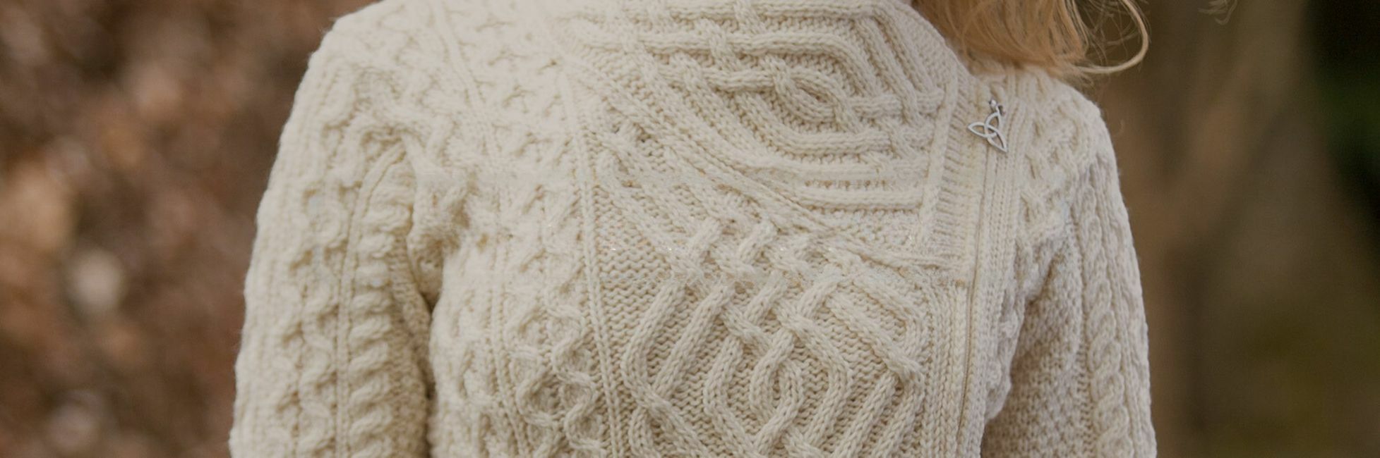 Aran Men\\u0027s Sweater - 100% Merino Wool - V Neck (Natural, X-Small 美品 THE SHINZONE ARAN KNIT WHITE アランニット 白