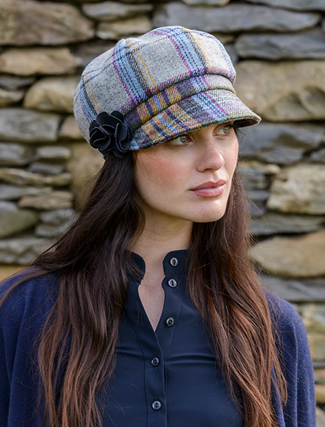 ladies tweed newsboy hat