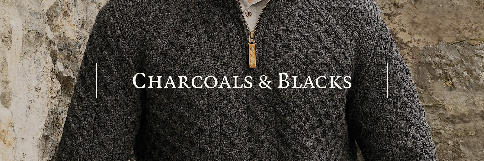 Mens - Shop By Color‎ - Charcoals / Blacks - Aran Sweater Market