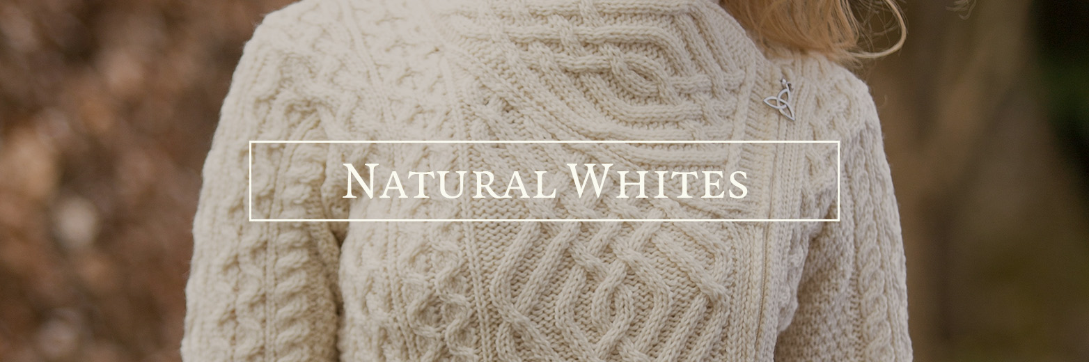 Womens - Shop By Color - Natural White - Page 2 - Aran Sweater Market