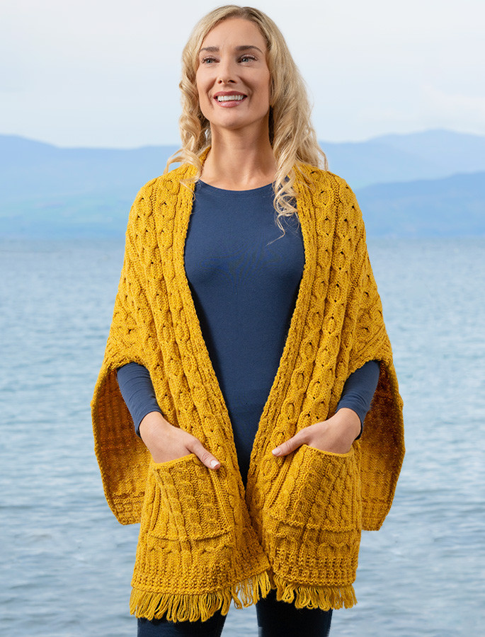 aran wool wrap