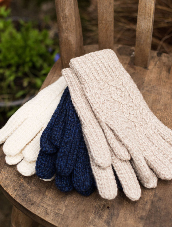 Womens Lambswool Fingerless Gloves