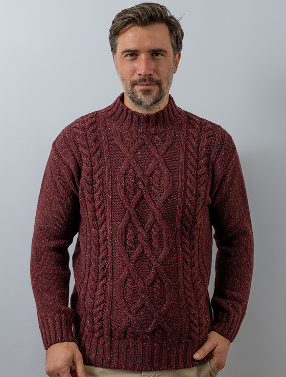 women's merino wool mock turtleneck sweater