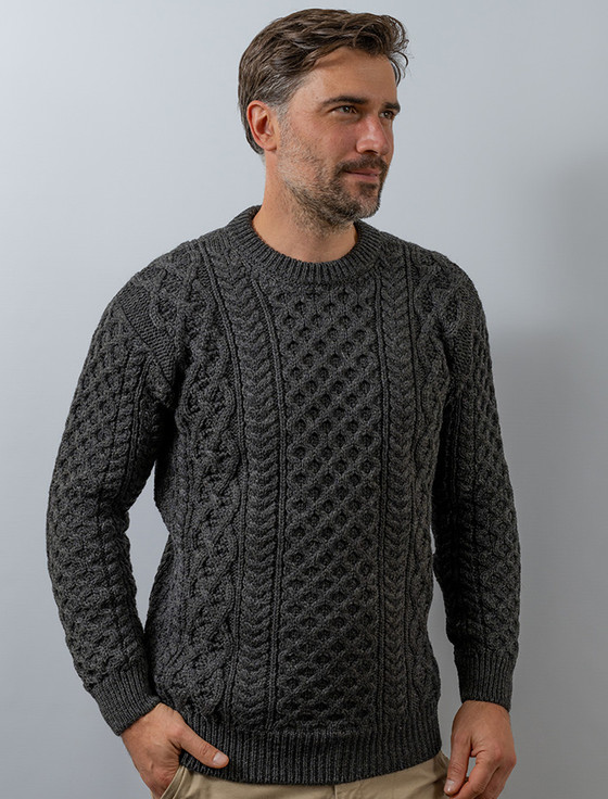 Fisherman sweater, shawl neck | Aran Sweater Market