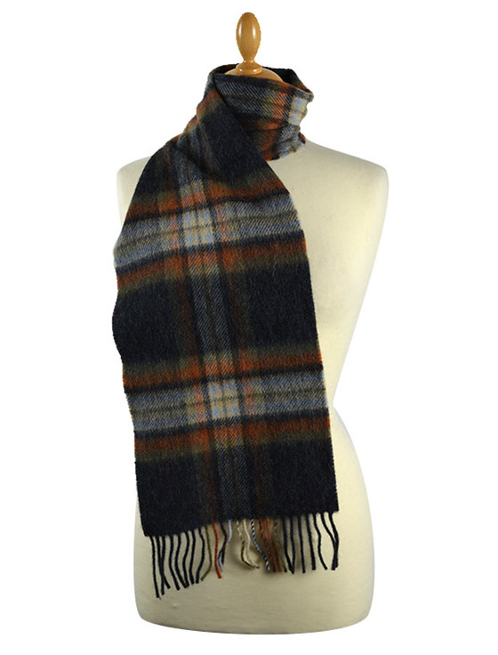 Plaid Blanket Scarf - Tan Green Red – Tickled Teal LLC