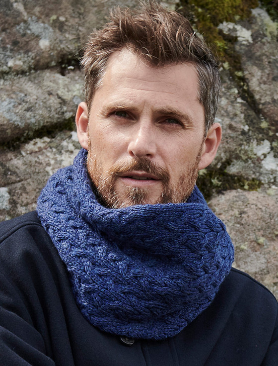 wool scarf blue