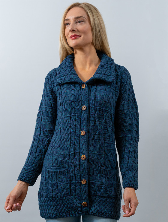 Aran A-Line Lace Cardigan | Aran Sweater Market
