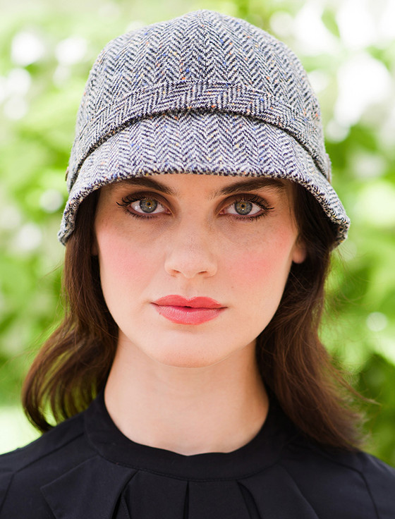 Ladies Tweed Flapper Cap - Pink Plaid | Mucros Weavers