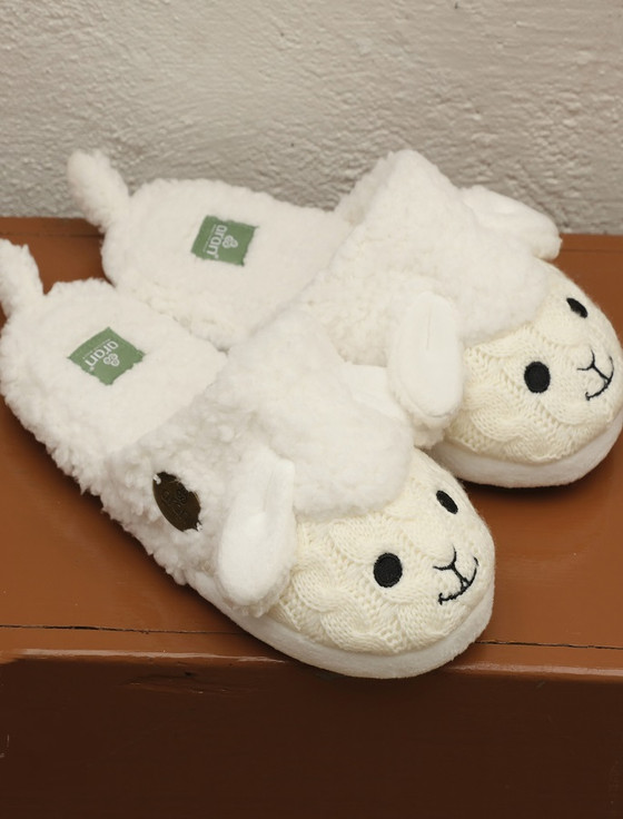 Kid's Aran Sheep Slip-On Slippers