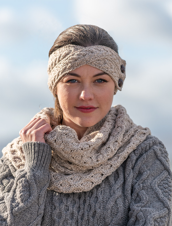 Branigan Weavers Wool Country Scarf - Connemara Light-Grey