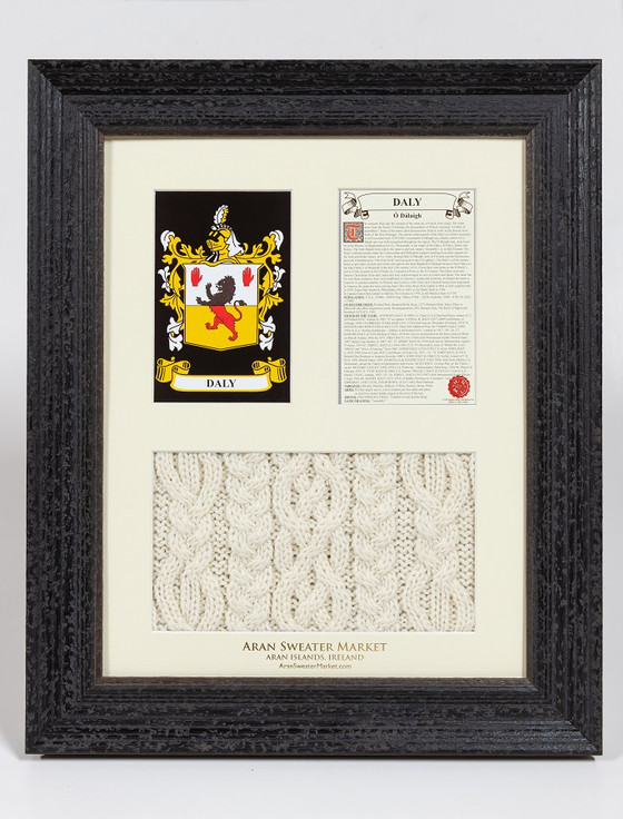 Daly Clan Aran History Display Original Daly Name Pattern