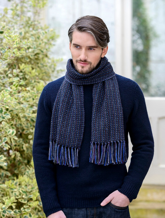 Herringbone scarf, Men's Wool Scarf
