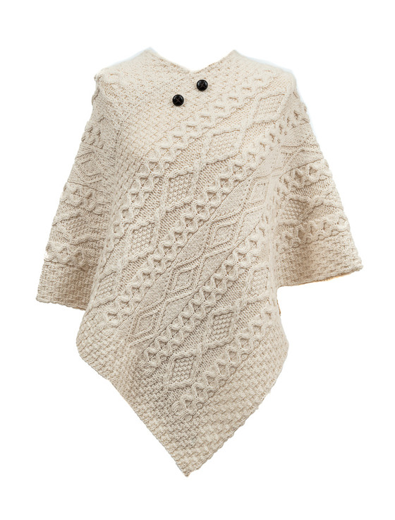 Barrett Clan Aran Poncho | Aran Sweater Market