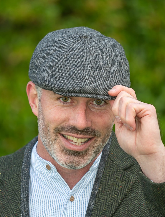 Peaky Blinders Panel Cap Grey Tweed1