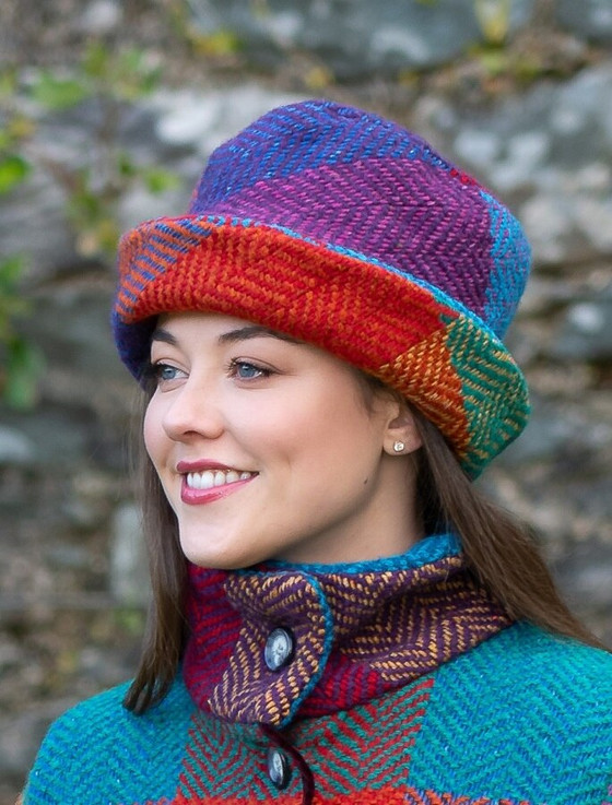 Wool Country Hat Donegal Red