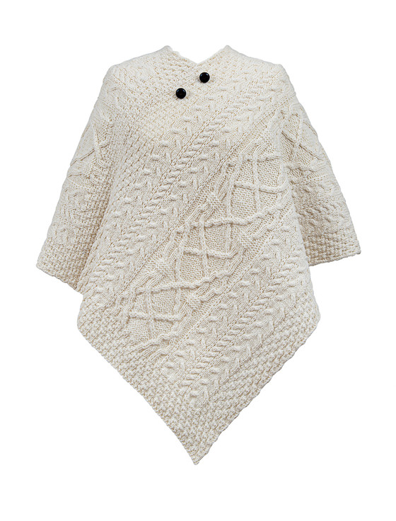 O'Shaughnessy Clan Aran Poncho From The Aran Sweater Market