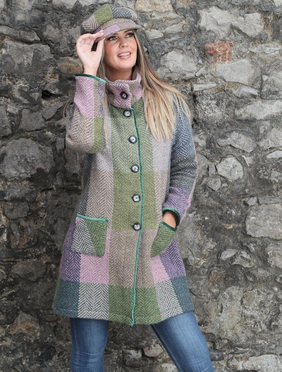Maureen Tweed Coat - Twill Indigo | Aran Sweater Market