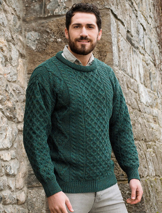 Mens wool sweater, mens Irish sweater | Aran Sweater Market