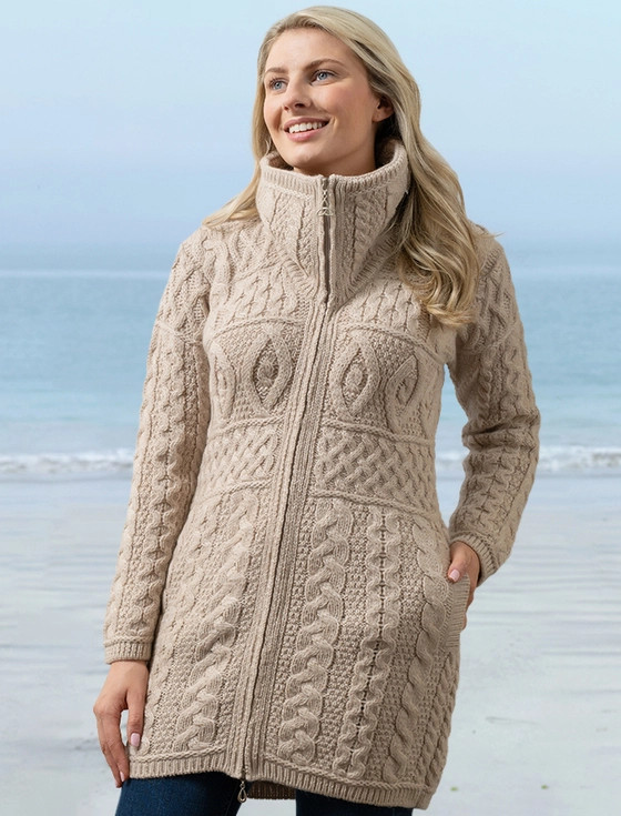Merino wool sweater coat discount