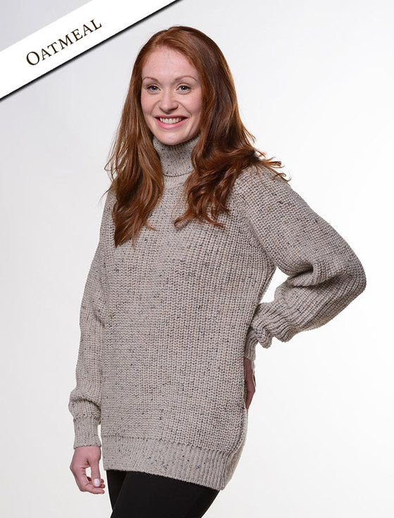 Women's Super Soft Aran Crew Neck Sweater