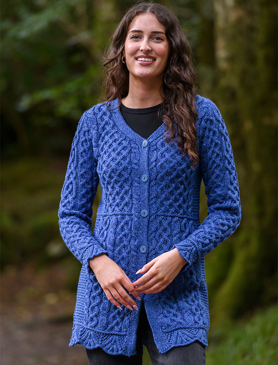 Aran A-Line Lace Cardigan | Aran Sweater Market
