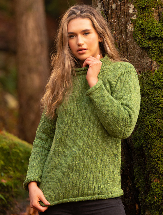 Womens - Shop By Color - Greens - Sweaters - Aran Sweater Market
