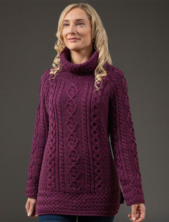 PurpleHanger Women's Knitted Poncho Sweater - Dark Brown, One Size Fits 4-12 | Chunky Knit Wrap Style