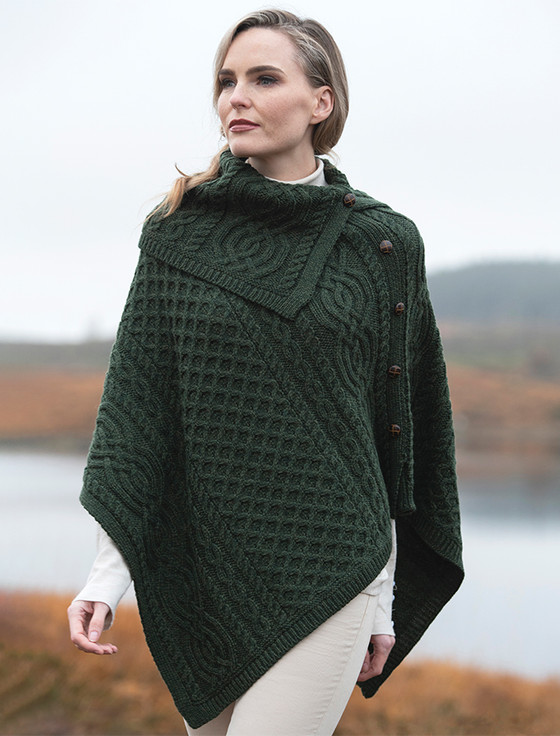 Womens - Shop By Color - Greens - Ponchos, Capes & Shawls - Aran