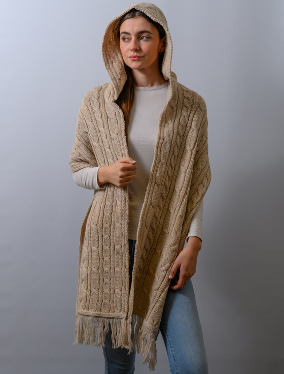Wool Cashmere Patchwork Aran Sweater