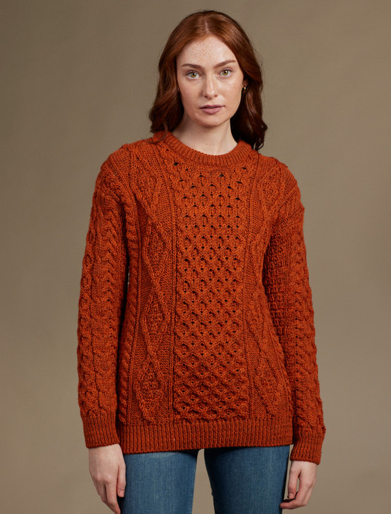 Womens - Shop By Color - Oranges - Sweaters - Aran Sweater Market