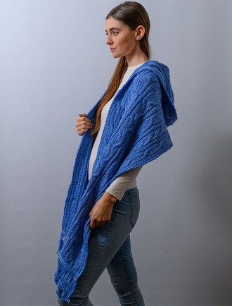 Hooded Scarf Shawl, shawl with hood | Aran Sweater Market